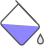 A blue diamond with a fire in the middle of it.